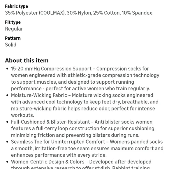 Sunday Sale $5 Pink Crew Socks 2 Pairs COMPRESSION - Picture 3 of 3